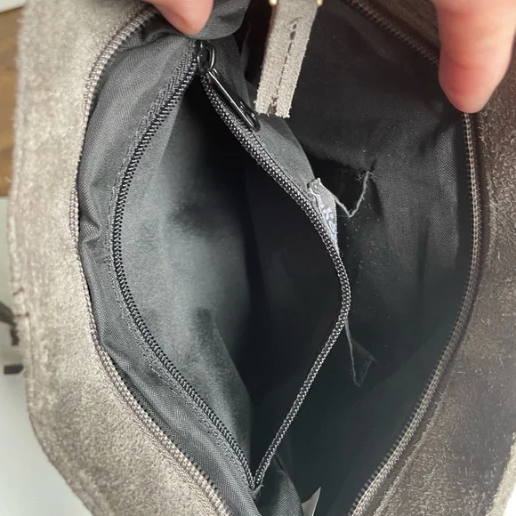 EARTHBOUND Gray Bohemian Festival Shoulder Bag with Fringe Zipper Closure - Picture 9 of 9